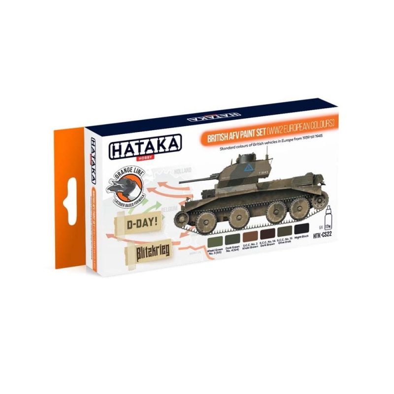 Hataka Orange Line Paint Set - AFV (WWII European Colours) HTK-CS22