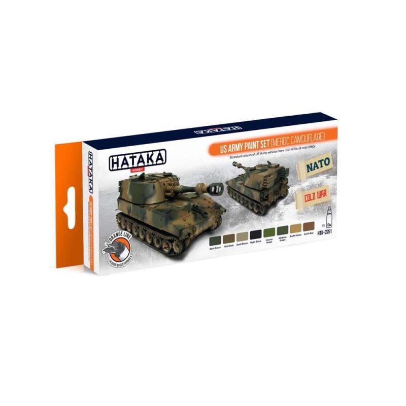 Hataka Orange Line Paint Set - Army (Merdc Camouflage) HTK-CS51