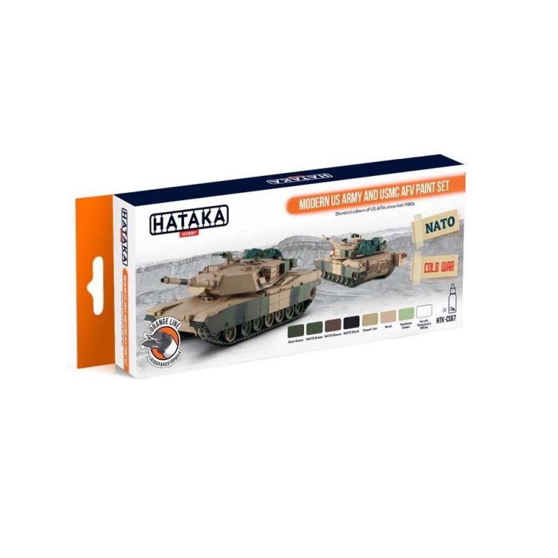 Hataka Orange Line Paint Set - US Army And Usmc AFV HTK-CS67