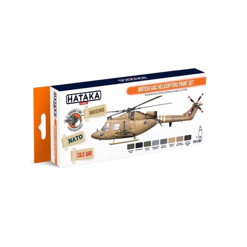 Hataka Orange Line Paint Set - Aac Helicopters HTK-CS87