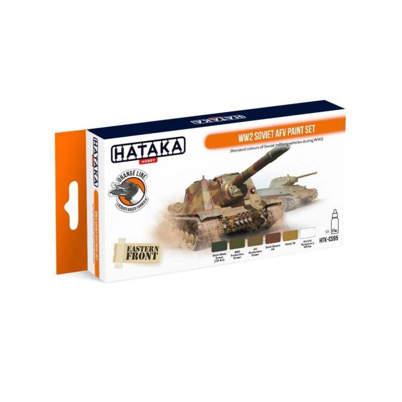 Hataka Orange Line Paint Set - Soviet AFV HTK-CS95