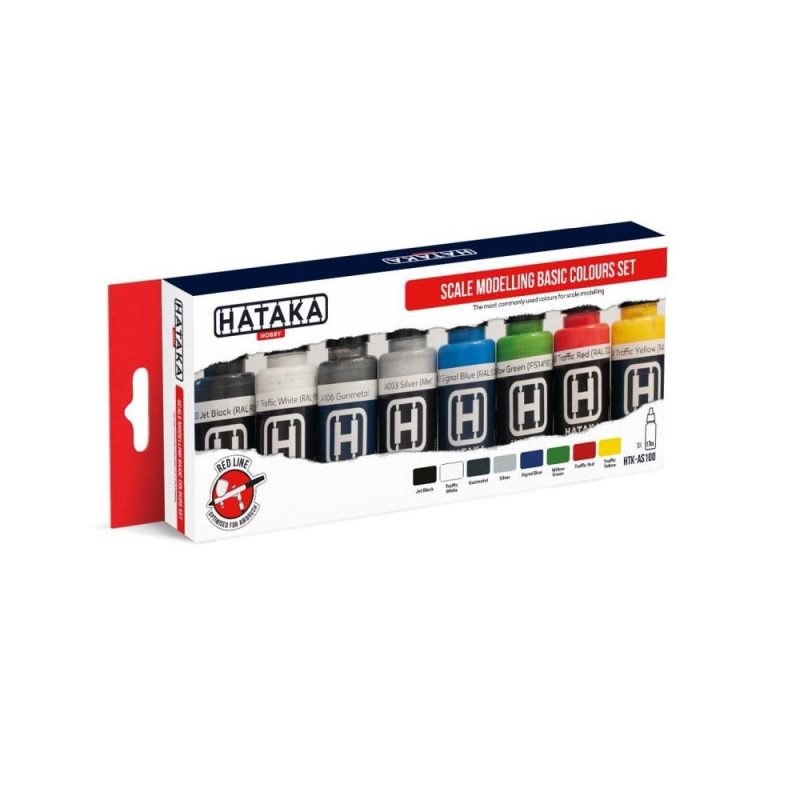 Hataka Red Line Paint Set - Colour HTK-AS100