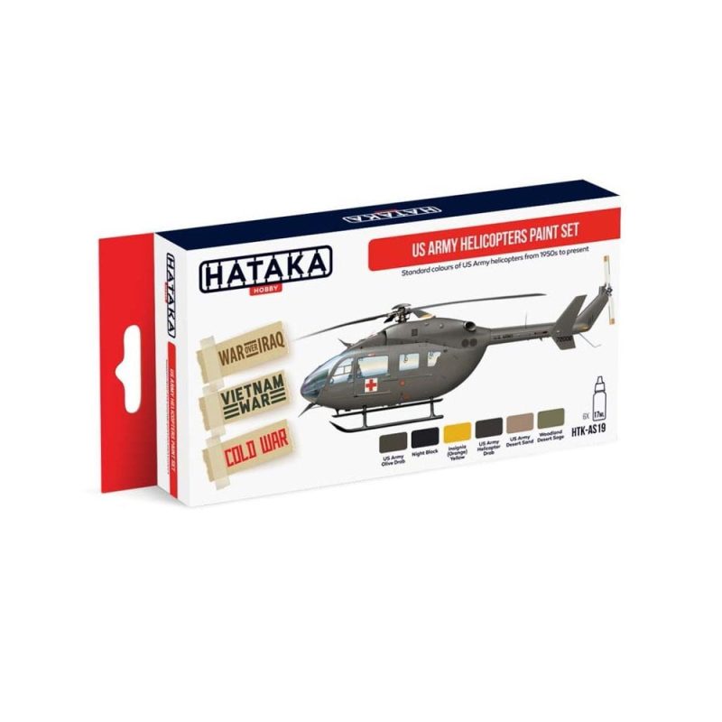 Hataka Red Line Paint Set - Army Helicopters HTK-AS19