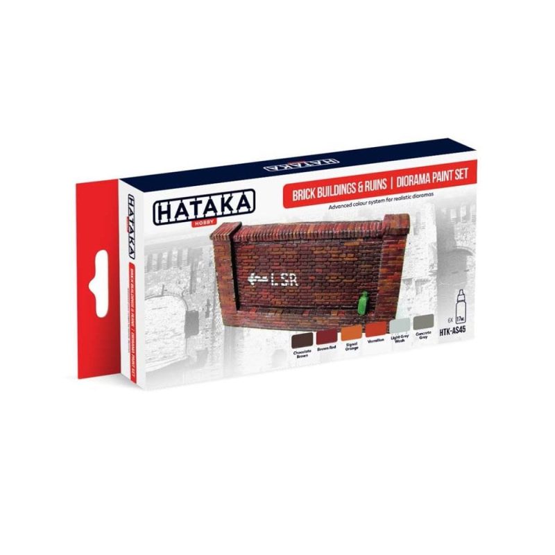 Hataka Red Line Paint Set - Buildings & Ruins HTK-AS45
