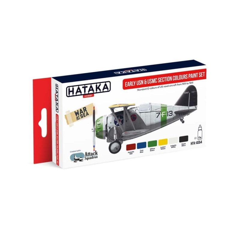 Hataka Red Line Paint Set - USN & USMC HTK-AS54