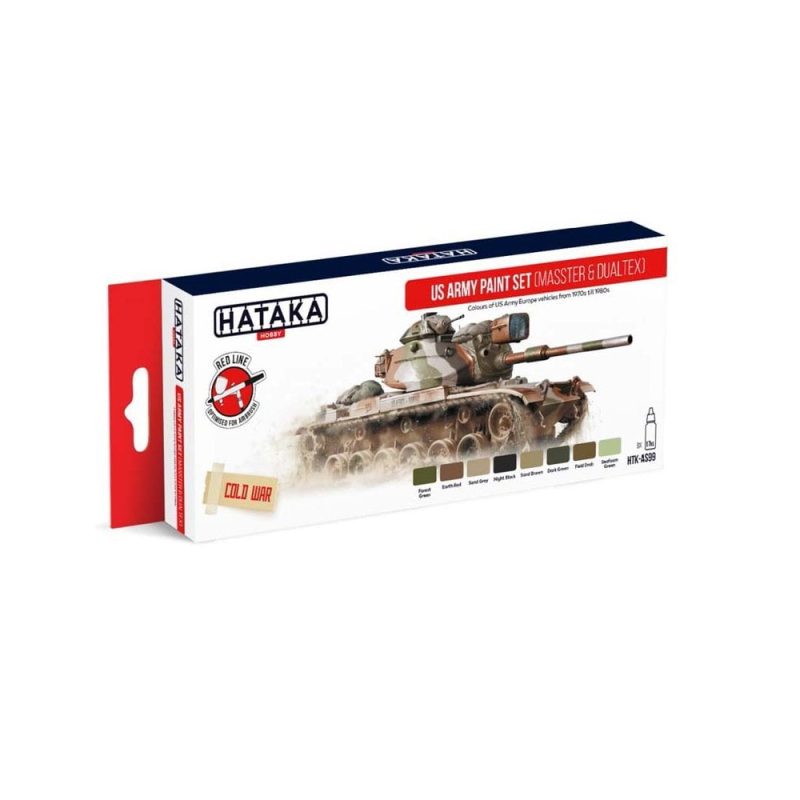 Hataka Red Line Paint Set - Army (MASSTER & DUALTEX) HTK-AS99