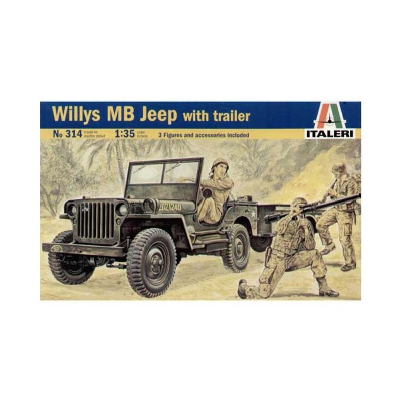 Italeri US Willys MB Jeep with Trailer (1/35) 314