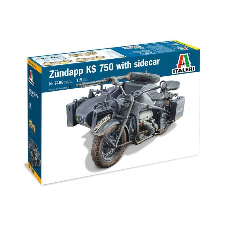 Italeri Zundapp Ks 750 With Sidecar (1/9) 7406