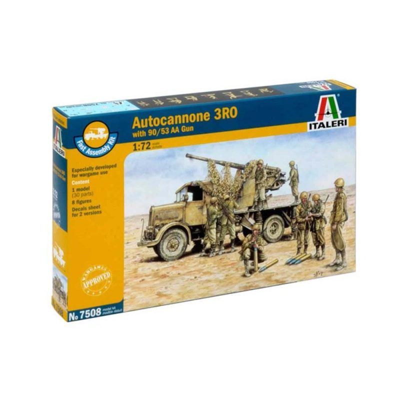 Italeri Autocannone 3RO With 90/53 Aa Gun (1/72) 7508