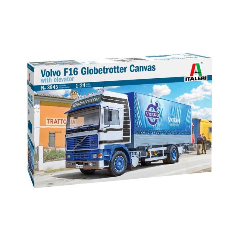 Italeri VOLVO F16 Globetrotter Canvas Truck with elevator (1/24) 3945
