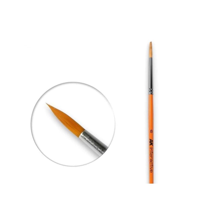 AK Interactive Synthetic Round Brushes No.8 AK-607