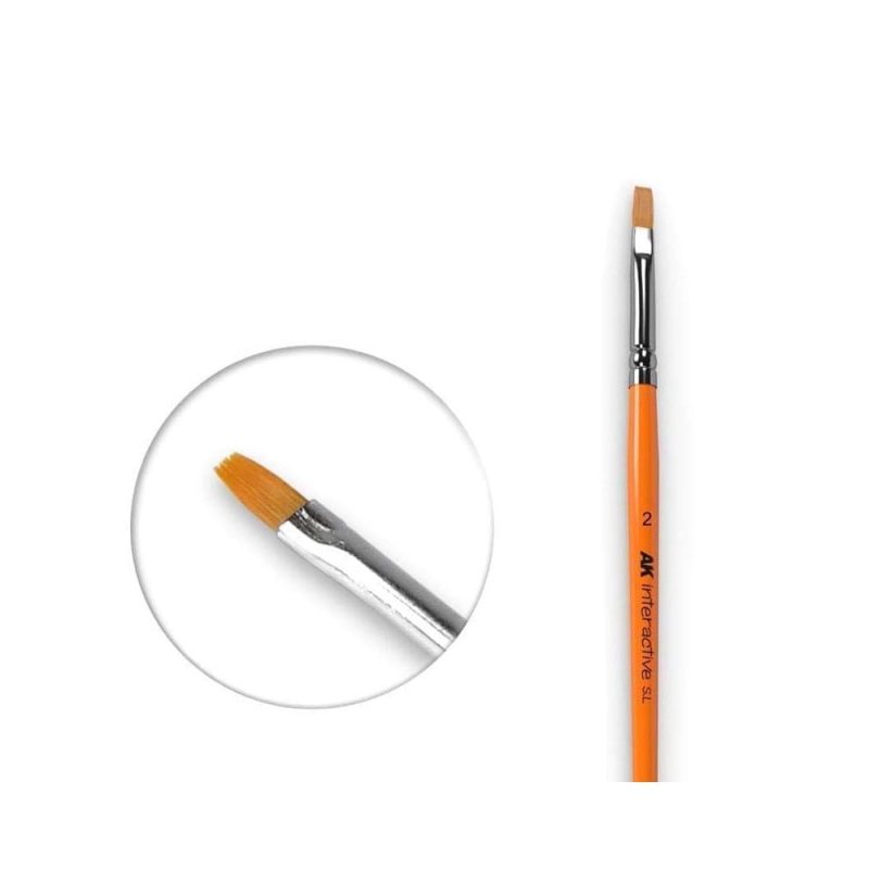 AK Interactive Synthetic Flat Brush No.2 AK-609