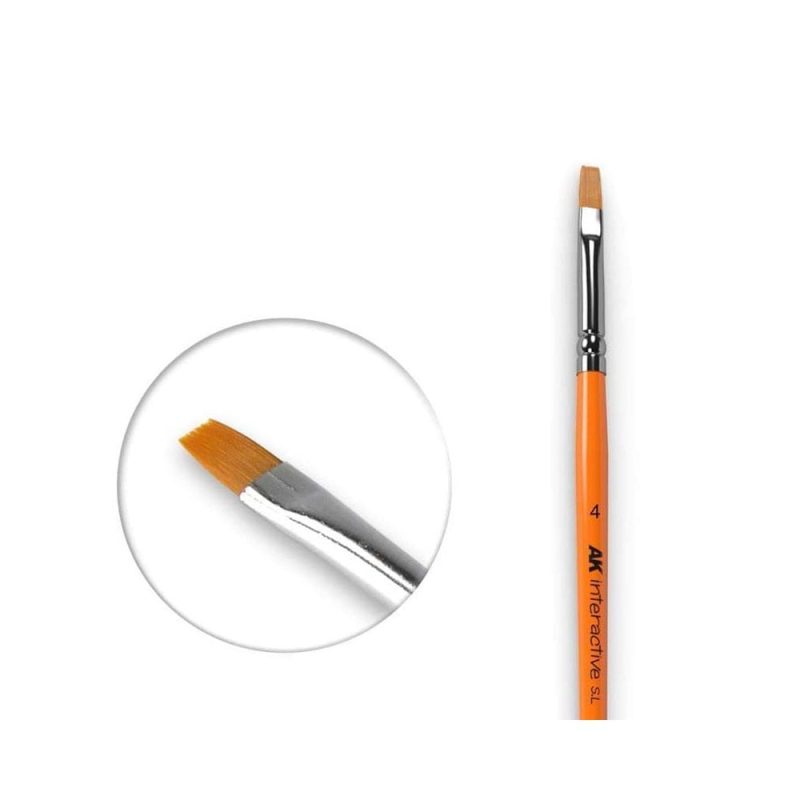 AK Interactive Synthetic Flat Brush No.4 AK-610
