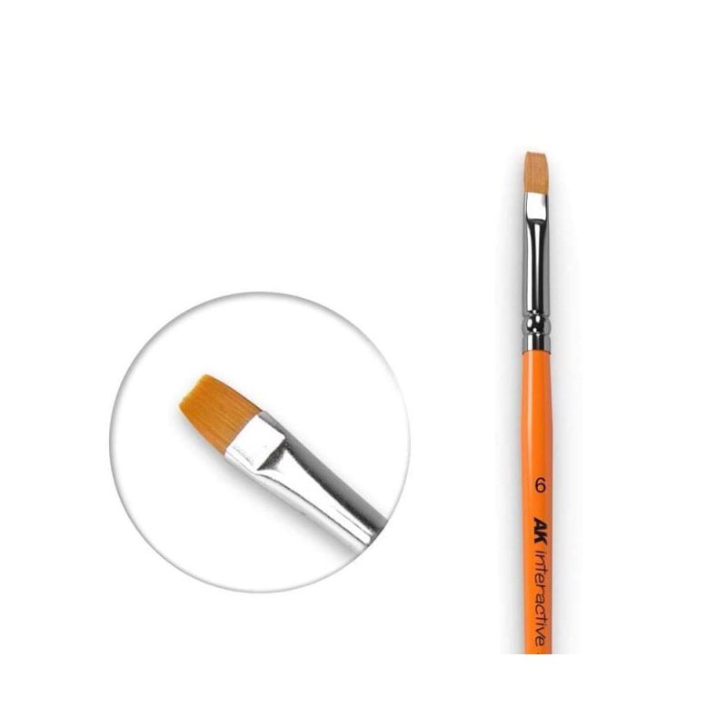 AK Interactive Synthetic Flat Brush No.6 AK-611