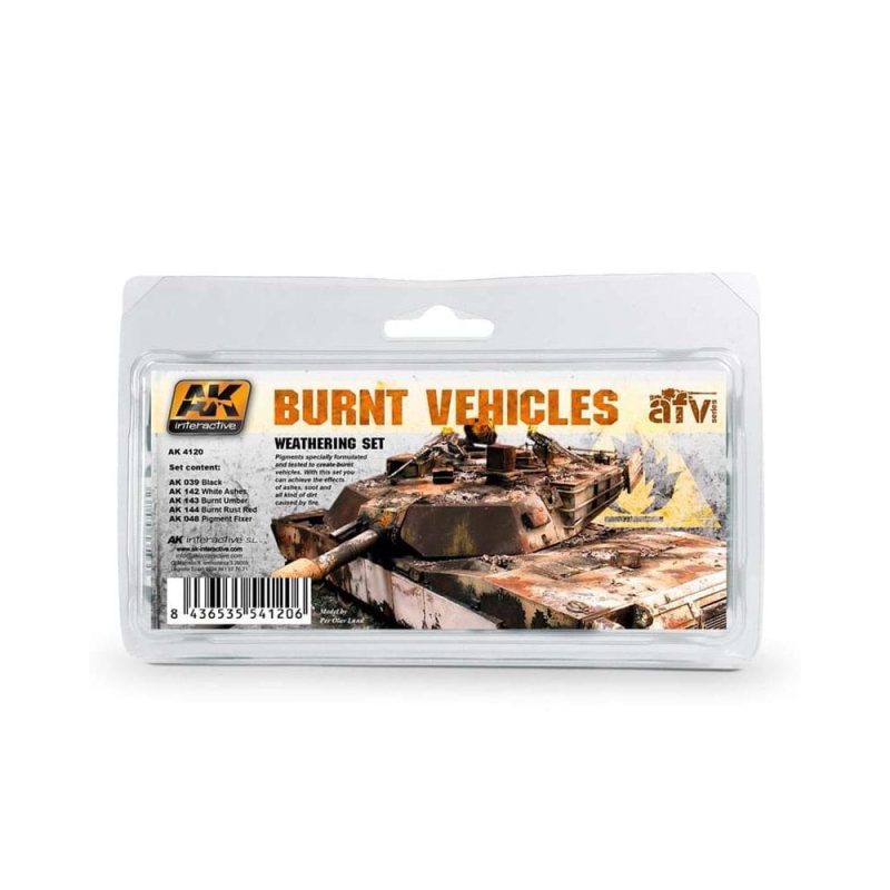 AK Interactive Burnt Vehicles Weathering Set AK-4120
