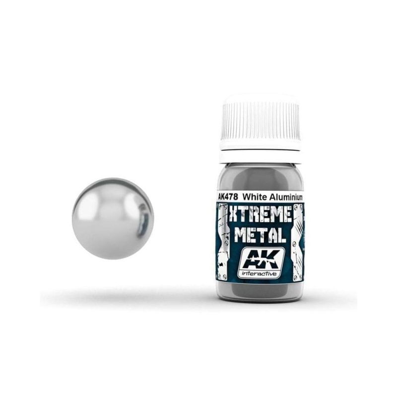AK Interactive Xtreme Metal - White Aluminium (30ml) AK-478
