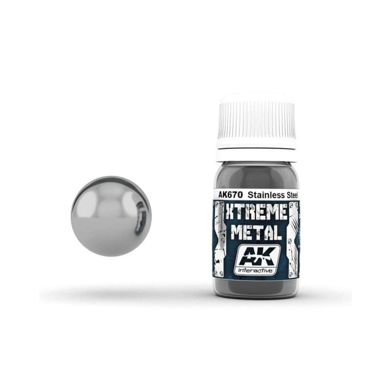 AK Interactive Xtreme Metal - Stainless Steel (30ml) AK-670