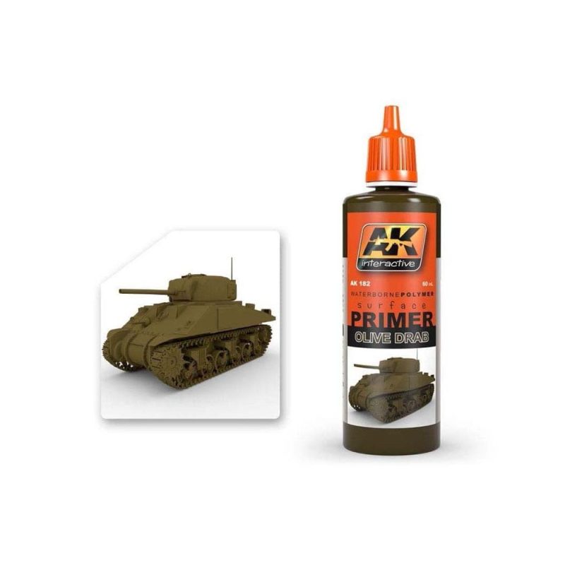 AK Interactive Olive Drab Primer (60ml) AK-182