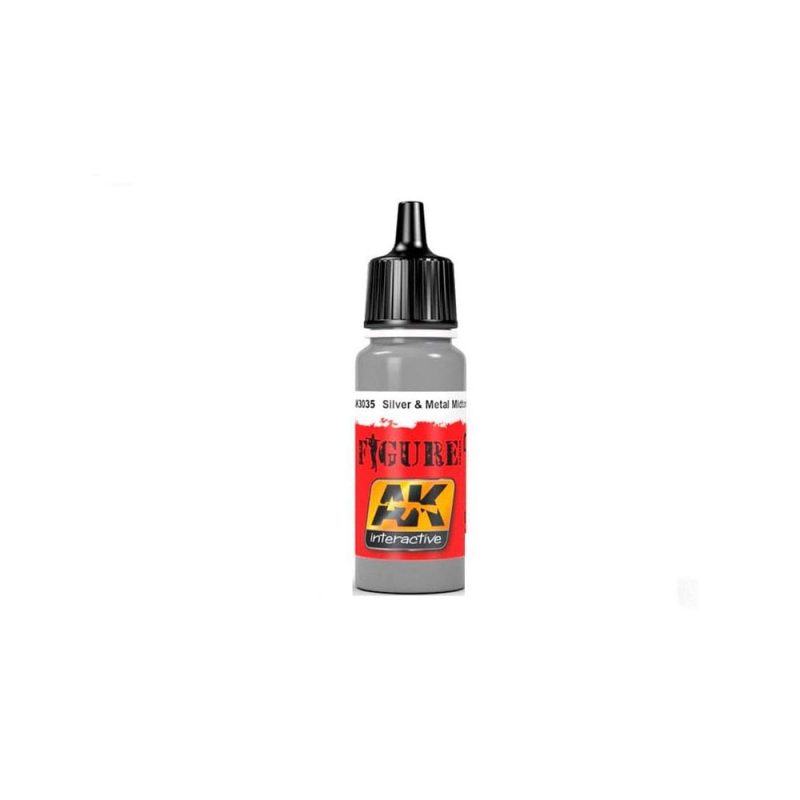 AK Interactive [86] Silver & Metal Midtones (17ml) AK-3035