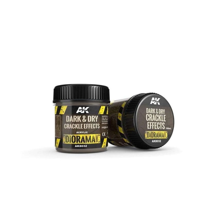 AK Interactive Dark & Dry Crackle Effects (100ml) AK-8032
