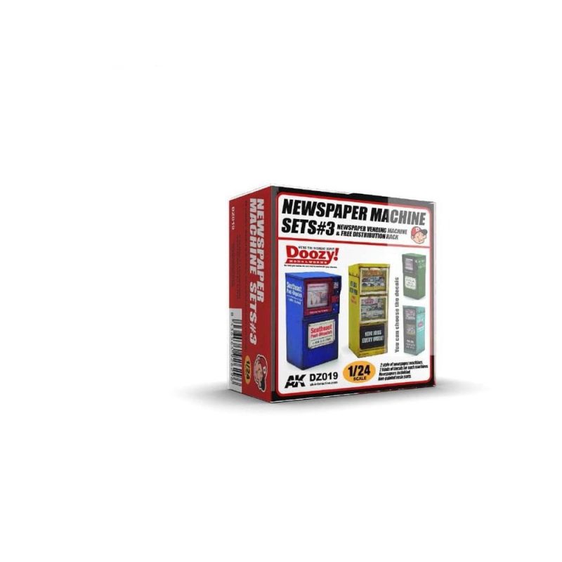 AK Interactive Newspaper Machine Sets 3 (1/24) DZ019