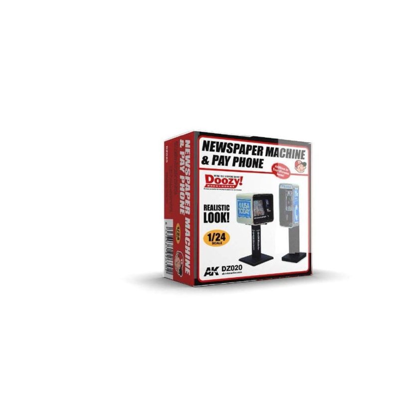 AK Interactive Newspaper Machine & Pay Phone (1/24) DZ020