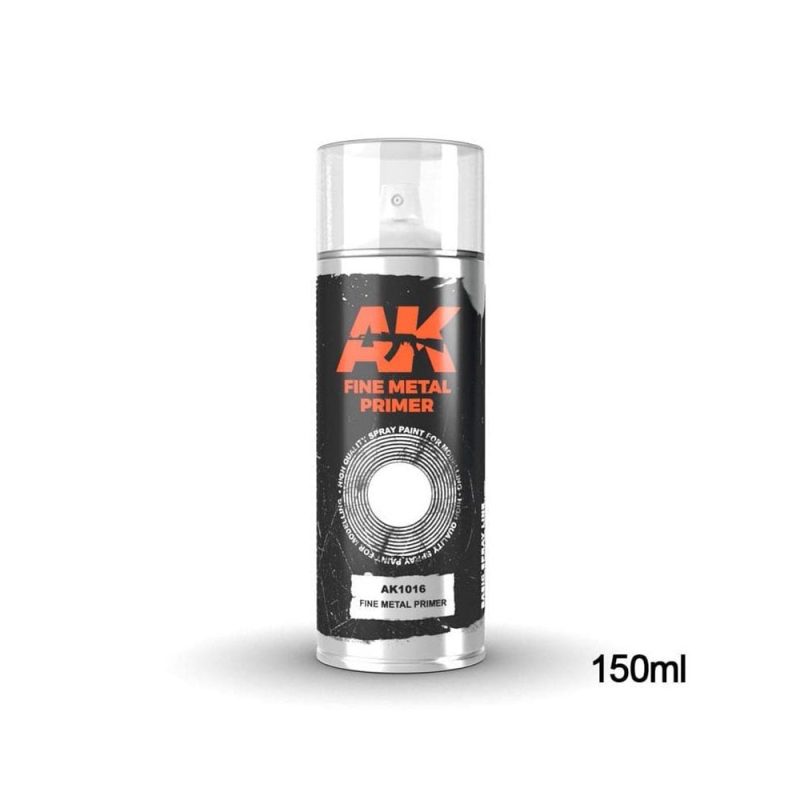 AK Interactive Fine Metal Primer Spray Can (150ml) AK-1016