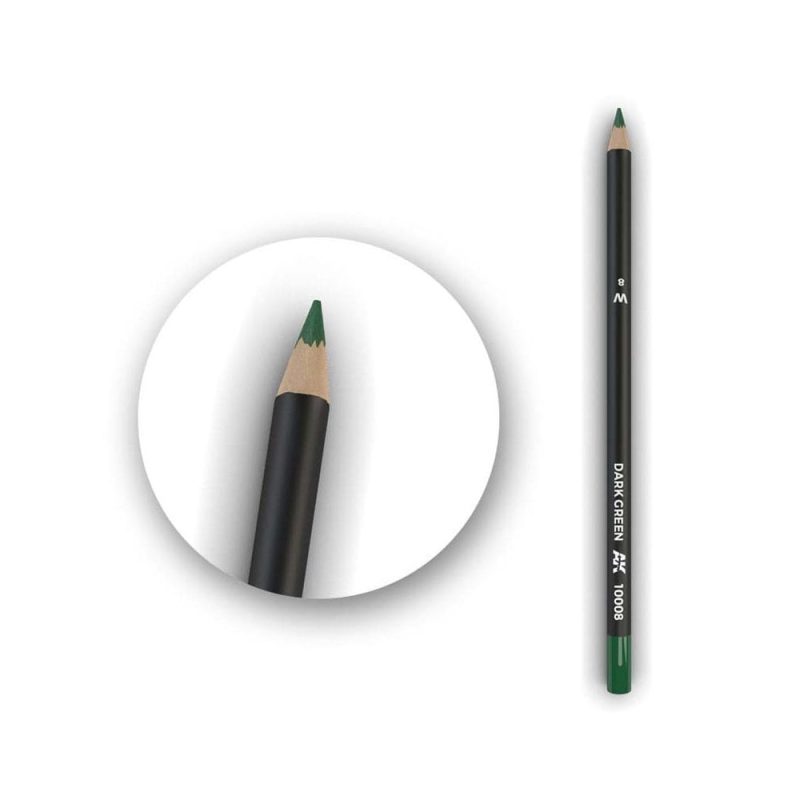 AK Interactive Watercolor Weathering Pencil Dark Green AK-10008