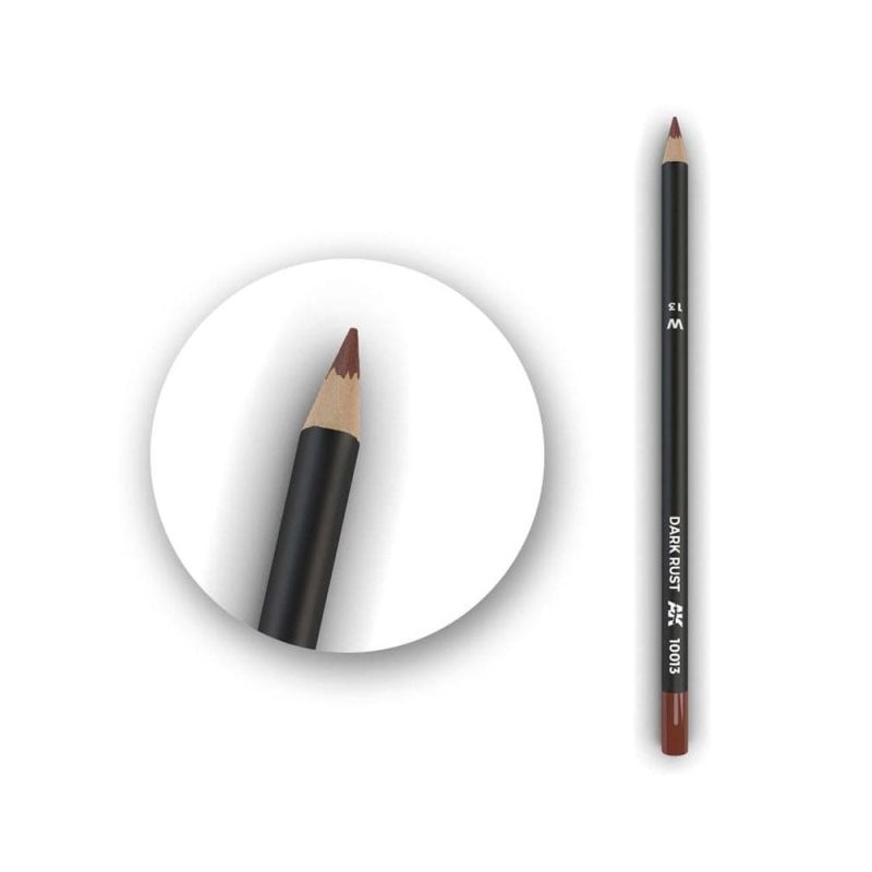AK Interactive Watercolor Weathering Pencil Dark Rust AK-10013