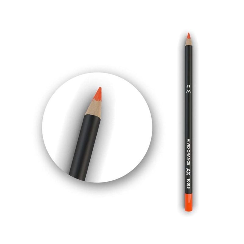 AK Interactive Watercolor Weathering Pencil Vivid Orange AK-10015