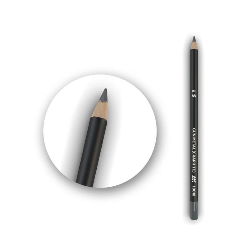 AK Interactive Watercolor Weathering Pencil Gun Metal (Graphite) AK-10018