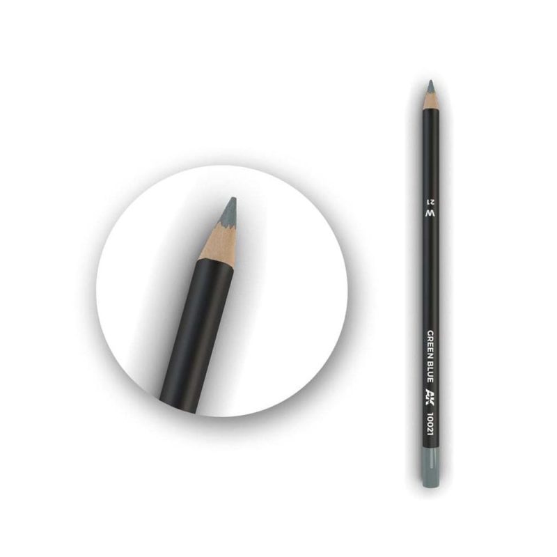AK Interactive Watercolor Weathering Pencil Green Blue AK-10021