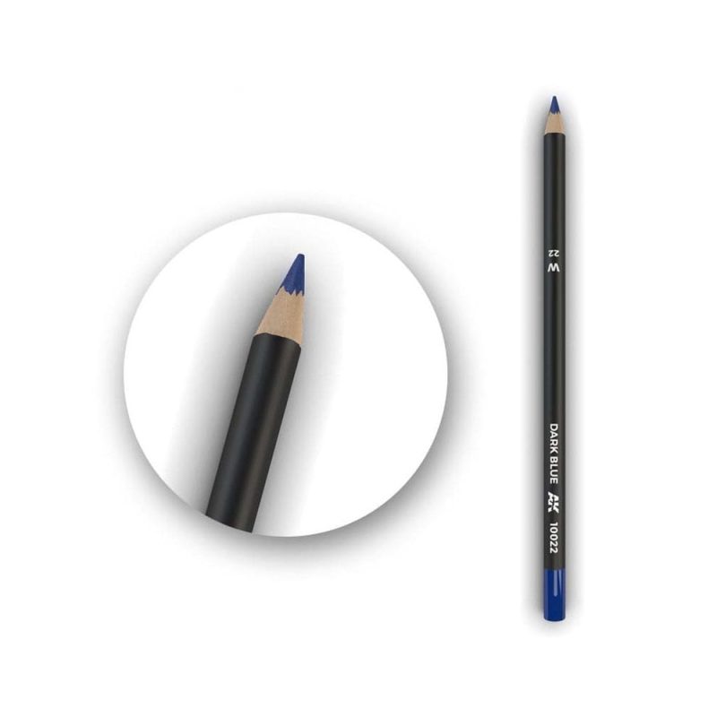 AK Interactive Watercolor Weathering Pencil Dark Blue AK-10022