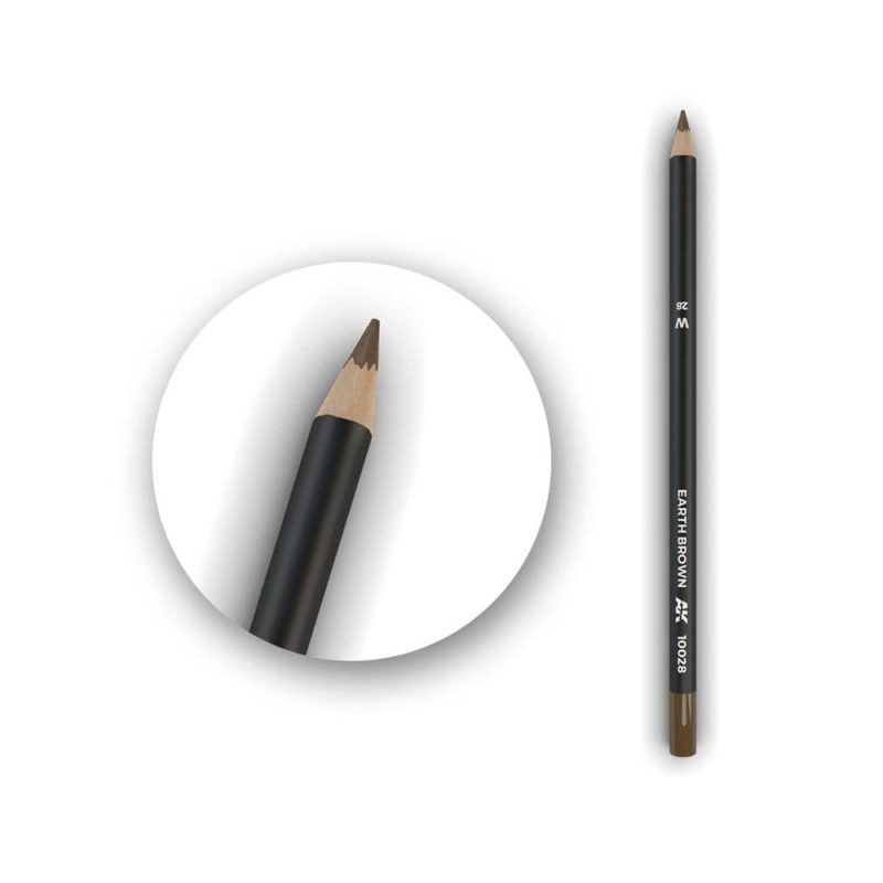 AK Interactive Watercolor Weathering Pencil Earth Brown AK-10028