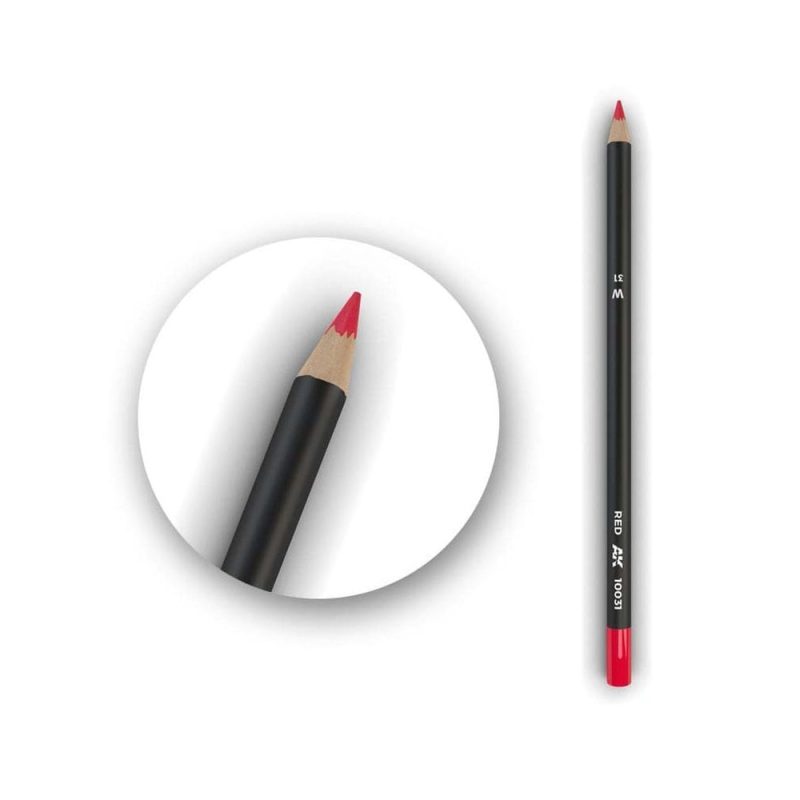 AK Interactive Watercolor Weathering Pencil Red AK-10031