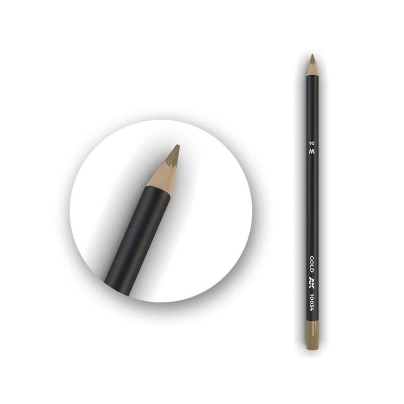 AK Interactive Watercolor Weathering Pencil Gold AK-10034