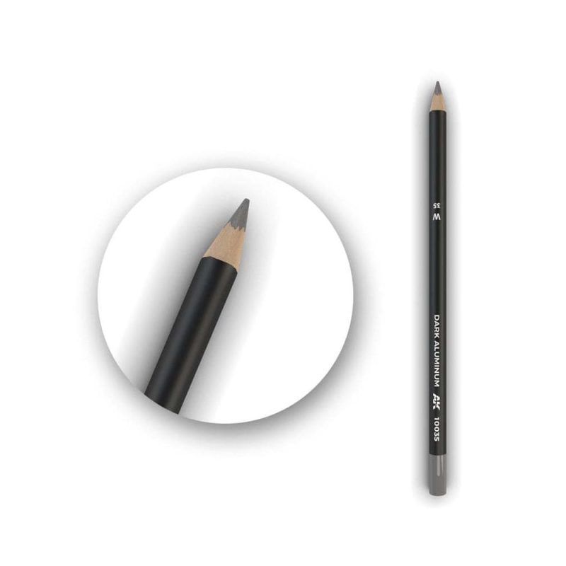 AK Interactive Watercolor Weathering Pencil Dark Aluminum Nickel AK-10035