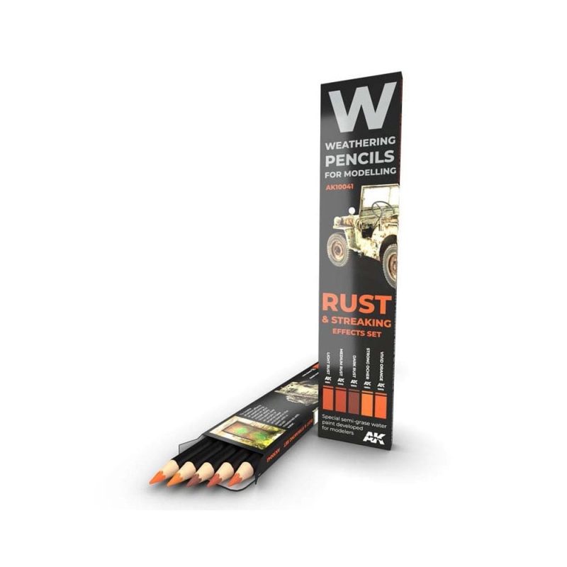 AK Interactive Weathering Pencil Set Rust And Streaking AK-10041