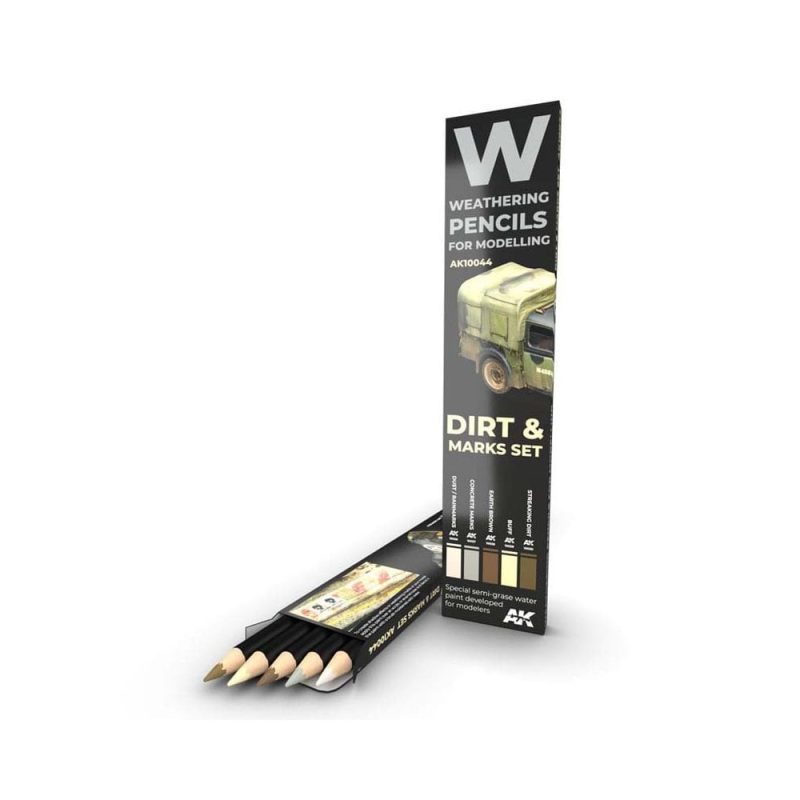 AK Interactive Weathering Pencil Set Splashes, Dirt And Stains AK-10044