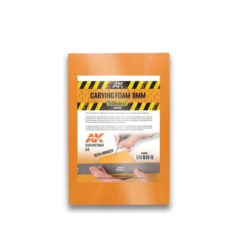 AK Interactive A4 (305 X 228mm) Carving Foam (8mm) AK-8095