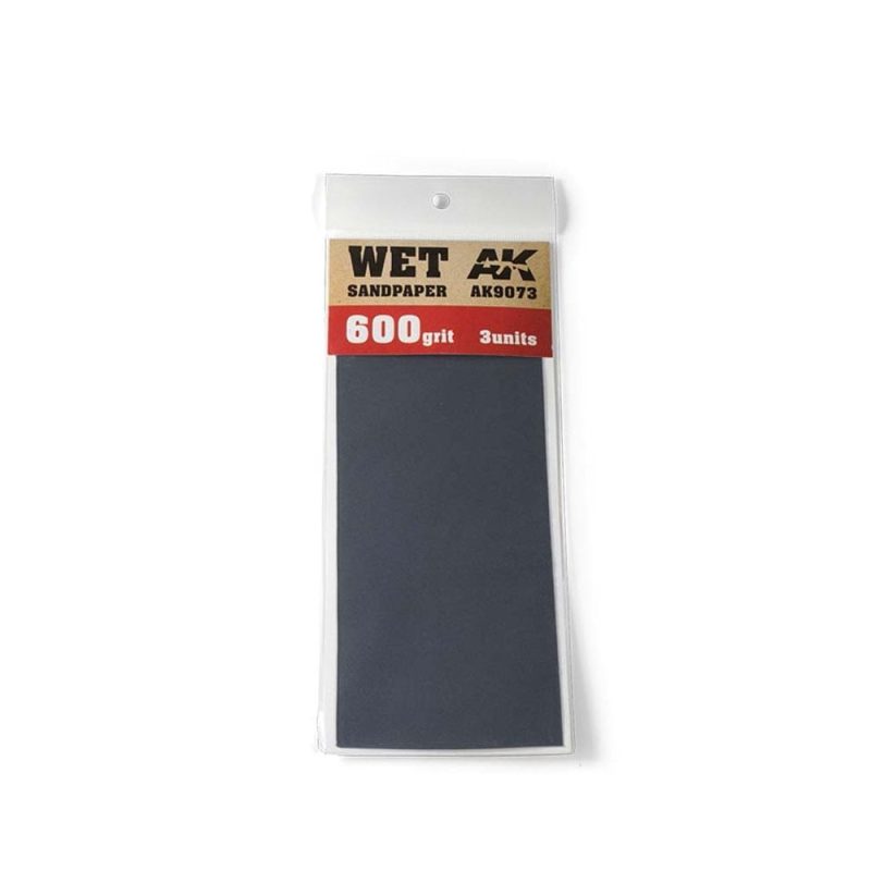 AK Interactive Wet Sandpaper 600 Grit (3pk) AK-9073