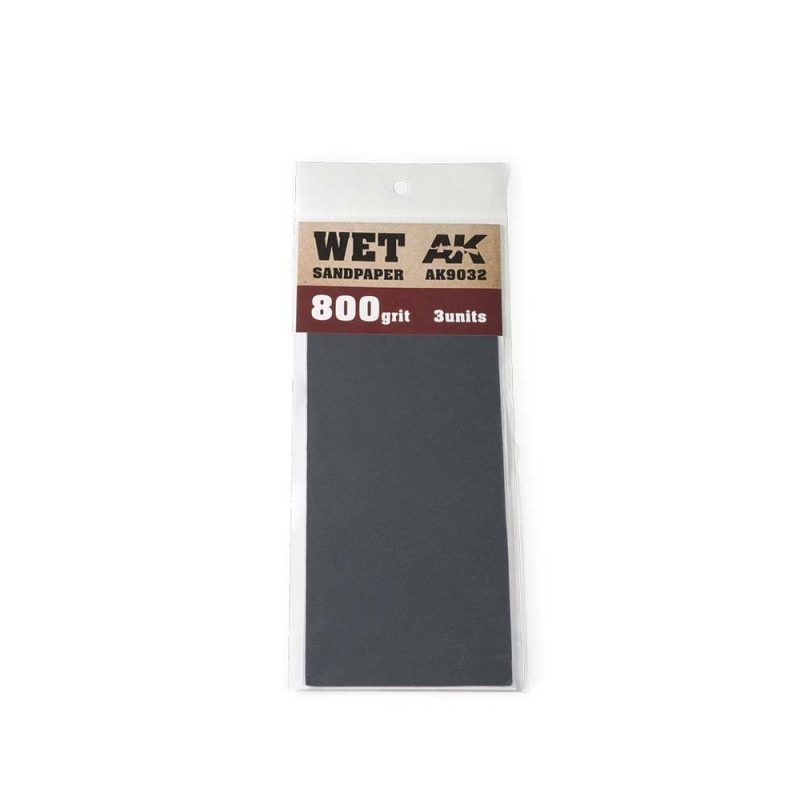 AK Interactive Wet Sandpaper 800 Grit (3pk) AK-9032