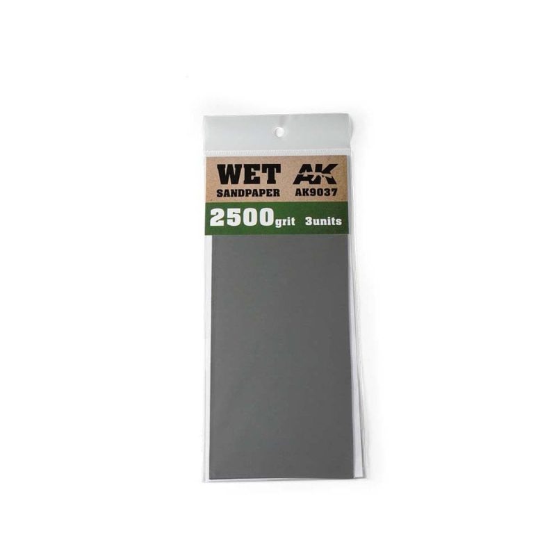 AK Interactive Wet Sandpaper 2500 Grit (3pk) AK-9037