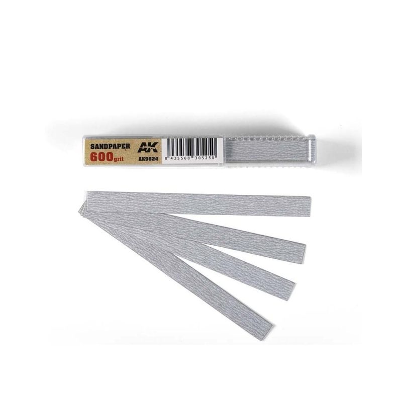 AK Interactive Dry Sandpaper 600 Grit (50pk) AK-9024