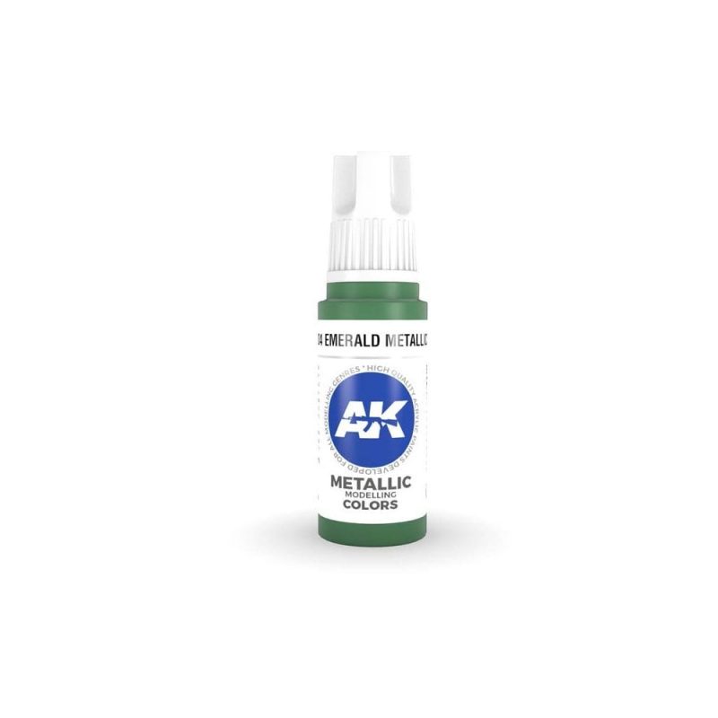 AK Interactive Emerald Metallic Green 3rd Gen Acrylic (17ml) AK-11204