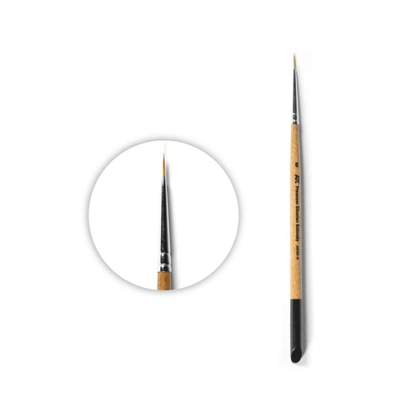 AK Interactive Premium Siberian Kolinsky Brush 0 AK-SK0