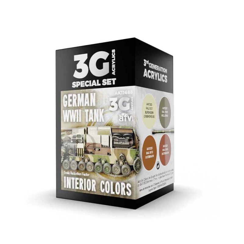 AK Interactive WWII German Tank Interior Colors AFV Set AK-11688