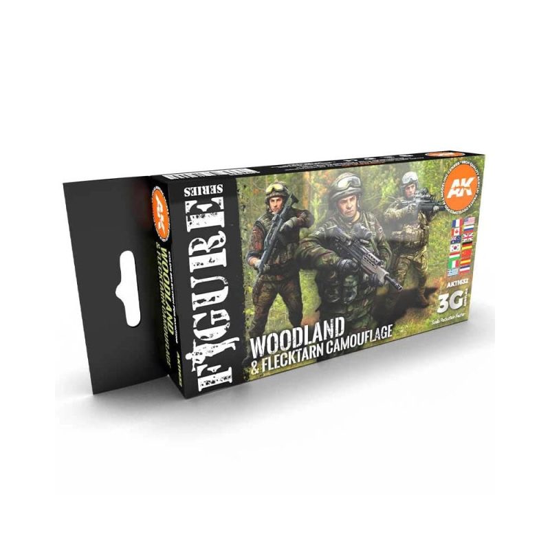 AK Interactive Modern Woodland And Flecktarn Camouflages Figure Set AK-11632