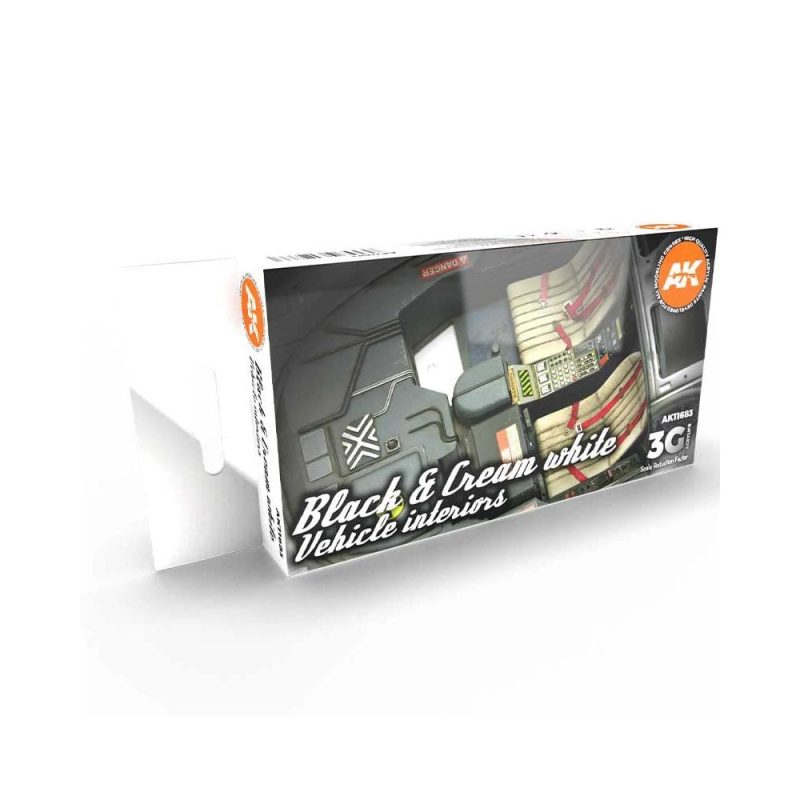 AK Interactive Black Interior And Cream White Set AK-11683