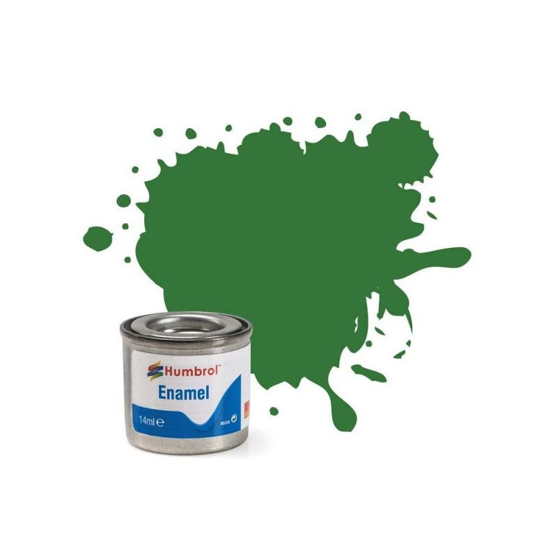 Humbrol Enamel No.131 Mid Green Satin (14ml) AA1448